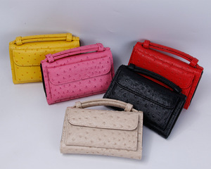 Commercio all'ingrosso della fabbrica di struzzo coreano Multi-funzionale <span class=keywords><strong>portafoglio</strong></span> pochette in tinta unita di colore <span class=keywords><strong>medio</strong></span> lungo borsa da <span class=keywords><strong>donna</strong></span> - Product Image 5