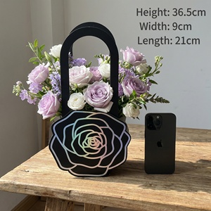 Confezione Regalo di Alta Qualità per Fiori di Compleanno, Scatola a Forma di Cuore per Bouquet da Matrimonio, Borsa per Fiori - Product Image 5