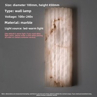Lampes murales scandinaves modernes en marbre et acier inoxydable avec LED pour chambre à coucher, salon, entrée