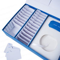 Boîte de support orthodontique magnétique en carton de luxe boîte de papier d'emballage dentaire à aligneur transparent de grandes dents avec séparateurs EVA