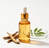 Huile d'extrait d'herbe de Sophora Flavescens de qualité cosmétique en contenant et bouteille en plastique