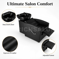 Bol et chaise pour shampooing, mobilier de salon de coiffure, ajustable, bon marché,
