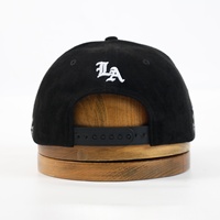 Gorras Personalizadas de Gamuza con Bordado 3D, Gorra de Béisbol de 5 Paneles con Pedrería y Cierre a Presión, Diseño con Letras