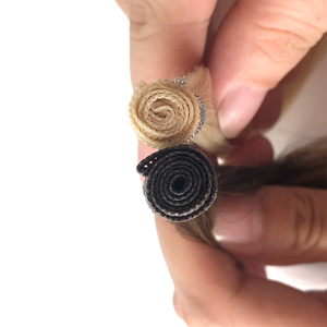 Extensión de pelo liso Remy de alta calidad 9A europea para máquina de doble trama delgada y suave nueva plana teñida - Product Image 4