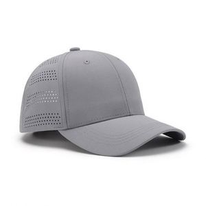 Wholesale in Stock Factory Customized Blank Laser Perforated <b>Hat</b> Breathable <b>Summer</b> 6 Panel Hard Top Baseball Cap - Product Image 2
