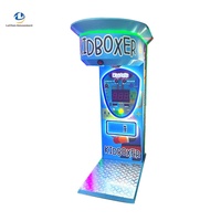 Machine de boxe interactive pour enfants, rembourrée et sécurisée, à monnayeur, avec éclairage LED et notation interactive, pour entraînement sportif en intérieur