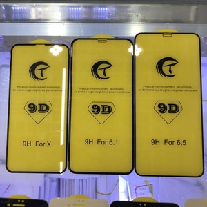 Protector de pantalla de pegamento completo 9D para <span class=keywords><strong>iPhone</strong></span> 16 Pro Max 15 14 13 12 Pro 11 XR 7 8 Plus escape automático de vidrio templado con paquete - Product Image 3