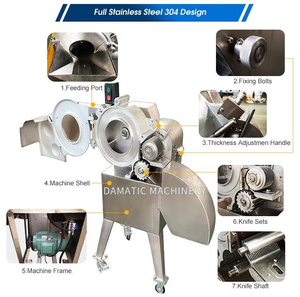 Máy cắt rau củ quả tự động CHD100 (cắt khoai tây, cà rốt, hành tây, cà chua, dừa, xoài thành khối) - Product Image 3