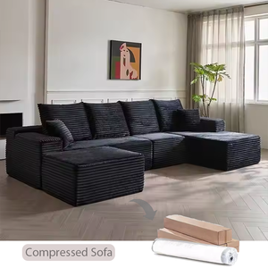 Ensemble de canapés blancs de luxe compressés-Meubles de salon de haute qualité avec fonction de yoga - Product Image 2