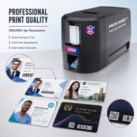 Printer Kartu PVC Entrust Sigma DSE 300dpi, Printer Kartu Satu Sisi/Dua Sisi untuk Karyawan, Pelajar, Kontrol Akses, USB, Ethernet