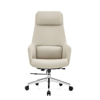 Chaise de bureau ergonomique de luxe en cuir, siège de direction moderne, chaise pivotante pour PDG, ensemble de mobilier de bureau personnalisable