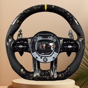 Volant en fibre de carbone pour Mercedes-Benz AMG W204 W205 W213 W212 W220 W221 W222 <span class=keywords><strong>Gle</strong></span> 63 C63, accessoires de voiture - Product Image 6