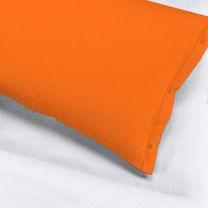 Ensemble de drap-housse ultra-doux et facile d'entretien en coton 100% orange de la meilleure qualité avec taie d'oreiller et housse de couette - Product Image 5