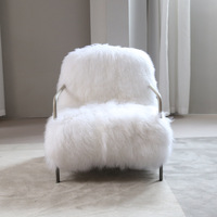Chaise simple de concepteur Cyber rouge crème sofa paresseux de luxe léger pour la maison meubles décontractés chaise cosmétique de habillage de laine