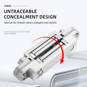 Сверхпрочная 3D Регулируемая узкая Черная внутренняя дверь Скрытая Hinx мягкая Закрытая Гуандун цинковый сплав 3D пружинная петля - Product Image 5