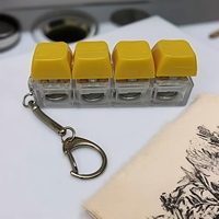 Porte-clés LED mécanique avec capuchon de touche de clavier, jouet anti-stress à pression, pour soulager le stress