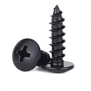 Tornillo Autorroscante de Cabeza Plana Grande Reforzada de Zinc Negro TA, Clase 8, Métrico, M3-M6, Hierro Recubierto de Zinc, Cabeza Tipo Hongo - Product Image 5