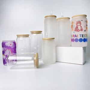 Vasos de Cerveza en Forma de Lata, Transparentes, con Degradado de Color, para Sublimación, 12oz, 16oz, 20oz, Disponibles en Almacén de EE. UU. - Product Image 5