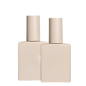 Flacon en verre carré de luxe personnalisé et coloré pour fond de teint et sérum, 30ml, 50ml, 100ml, avec pompe pulvérisatrice vide et capuchon en plastique - Product Image 1