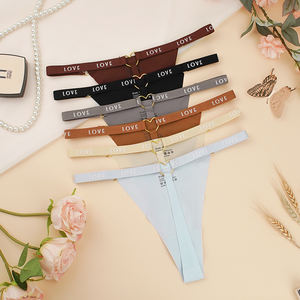 فتاة صغيرة في سن المراهقة ثونغ evenoung بيع بالجملة جديد على شكل قلب الزخرفية مثير النساء الملابس الداخلية تي الظهر النساء ثونغ - Product Image 5