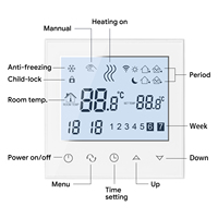 Beok TDS21 Programación de pantalla táctil Tuya WiFi Termostato de habitación para calefacción por suelo radiante