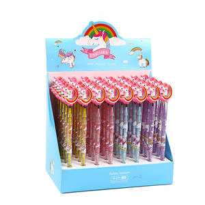 Crayon à mine remplaçable tête décorative en silicone <span class=keywords><strong>licorne</strong></span> stéréoscopique de dessin animé créatif - Product Image 5