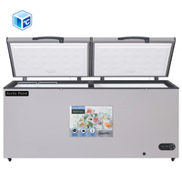 Congélateur horizontal commercial de grande capacité CE CB ETL 1000l, 2 portes, pour restaurants et supermarchés
