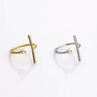 Ensemble de bagues midi minimalistes couleur or pour femmes, taille réglable, en acier inoxydable avec perle de coquillage, ligne élégante, bijoux Anel