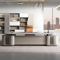 Bureau de direction de luxe en bois massif moderne, directement de l'usine, table de bureau pour manager
