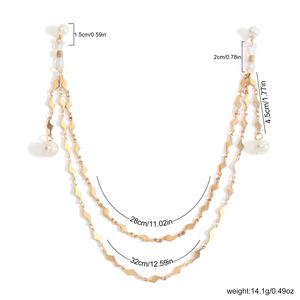 Collar de Cadena Metálica <span class=keywords><strong>Sexy</strong></span> para Mujer, Lencería de Bikini, Ropa de Festival, Cadena de Pecho de Moda, Joyería para Discoteca, Regalos - Product Image 6