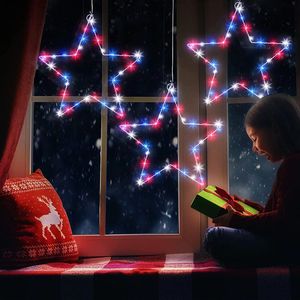 Lampe <span class=keywords><strong>de</strong></span> nuit LED étanche IP44 en fer forgé, étoile pentagramme, décoration <span class=keywords><strong>de</strong></span> Noël <span class=keywords><strong>pour</strong></span> chambre à coucher - Product Image 2