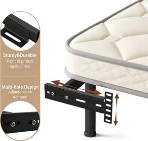 Supports de tête de lit pour cadre de lit métallique, supports réglables pour <span class=keywords><strong>kit</strong></span> d'<span class=keywords><strong>extension</strong></span> de pied de lit, compatibles avec les lits Twin, Full, Queen et King - Product Image 1