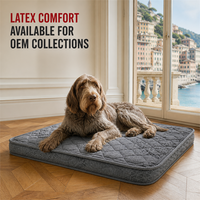 Matelas orthopédique pour chien avec option de couche de confort en latex personnalisée pour les collections de literie pour animaux de compagnie OEM