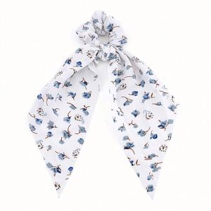 Offre Spéciale – Chouchous en Soie Satinée Douce, Couleur Unie Vintage, avec Nœud Papillon et Long Ruban pour Femmes - Product Image 1