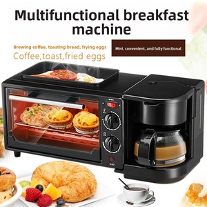 Máquina de Desayuno Multifuncional Tres en Uno para Comercio Exterior y Comercio Electrónico Transfronterizo: Cafetera, Tostadora y Horno Metálico 1 - Product Image 5