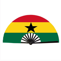 Éventails à main avec drapeau de la République Dominicaine, grands éventails à drapeau national, éventails pour la danse en ligne, la décoration de mariages et de fêtes en extérieur