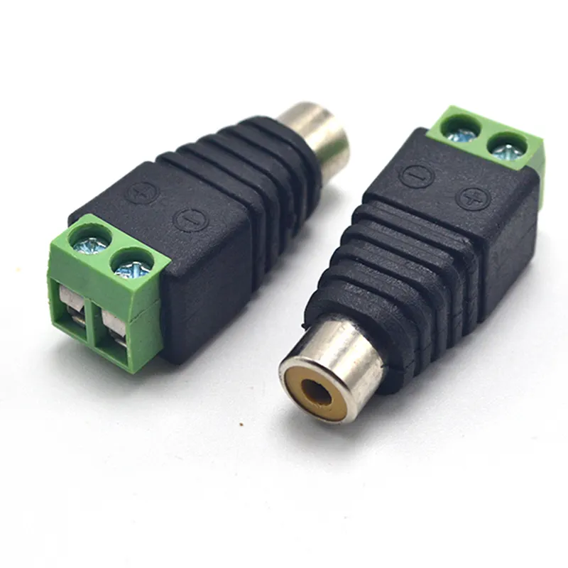 Sistem CCTV kualitas tinggi tipe sekrup RCA adaptor laki-laki perempuan Jack AV terminal colokan konektor RCA