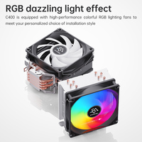 Bonhomme de neige fiable RGB CPU refroidisseur 4 caloducs conception Durable roulement à billes cuivre aluminium dissipateur thermique 120mm ventilateur multicolore