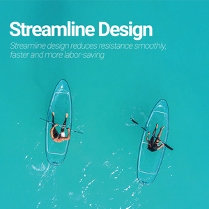 Kayak transparent pour 2 personnes, canoë en polycarbonate, bateau de pêche en mer, bateau à dérive, <span class=keywords><strong>plaisir</strong></span> à la main, bateau à rames transparent, vente en gros - Product Image 4