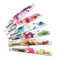 SunelPort Kit de limes à ongles demi-lune écologiques du Japon 80/100/150/180/240/320, outil de polissage double face en papier de verre et éponge lavable