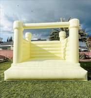 Château gonflable de fête de mariage Yingkun blanc et rose, vente de château gonflable, toboggan gonflable en PVC commercial, garantie de 3 ans