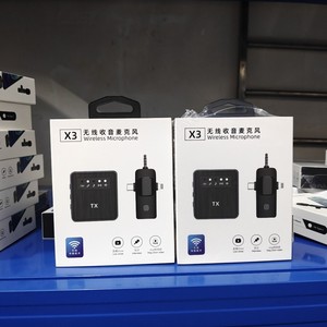 X3 Wireless <b>Microphone</b> 2.4G <b>Bluetooth</b> Lavalier For Live Streaming Recording Interviews Meetings - Product Image 2