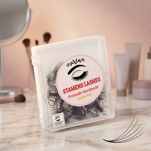 Stamen Lashes – Extensions de cils individuels en faux vison faits à la main, en éventail, faciles à poser, avec emballage en étui plastique transparent - Product Image 2
