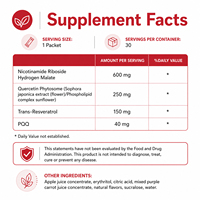 OLLI OEM Marque Privée NAD+ Liquide, Complément Alimentaire Liquide de Nicotinamide Riboside pour Améliorer l'Immunité, Adulte, 30 Sachets