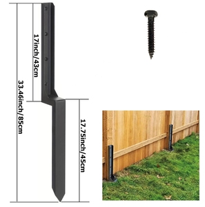 Kit de réparation de <span class=keywords><strong>poteau</strong></span> de clôture piquet d'ancrage de <span class=keywords><strong>poteau</strong></span> de clôture en acier robuste <span class=keywords><strong>pour</strong></span> <span class=keywords><strong>poteau</strong></span> de clôture en <span class=keywords><strong>bois</strong></span> - Product Image 5