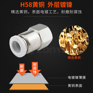 Conector Neumático de Conexión Rápida Blanco con Rosca Interna Recta PCF6-01/8-02/10-03/12-04 - Product Image 4