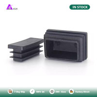 Embout de tube rectangulaire en PE, bouchon en plastique à enfoncer pour la protection des tubes en acier, en stock