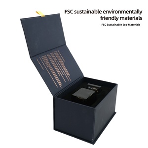 Boîte <span class=keywords><strong>d</strong></span>'emballage magnétique de type livre pour usage agricole, en papier couché fait main, matériaux recyclés, avec intérieur noir UV à aspiration - Product Image 3