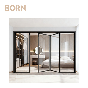 Tùy chỉnh màu sơn tĩnh điện cách âm tiếng ồn thấp cửa nhôm gấp cho phòng khách dân cư - Product Image 1