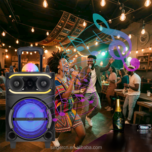 Sistema de Sonido Portátil Inalámbrico <span class=keywords><strong>para</strong></span> Fiestas NDR M081 M121, Altavoz con Trolley <span class=keywords><strong>para</strong></span> Karaoke de 12 Pulgadas, Alta Fidelidad, <span class=keywords><strong>para</strong></span> Exteriores, con 2 Micrófonos, Bluetooth, <span class=keywords><strong>para</strong></span> el Hogar - Product Image 6